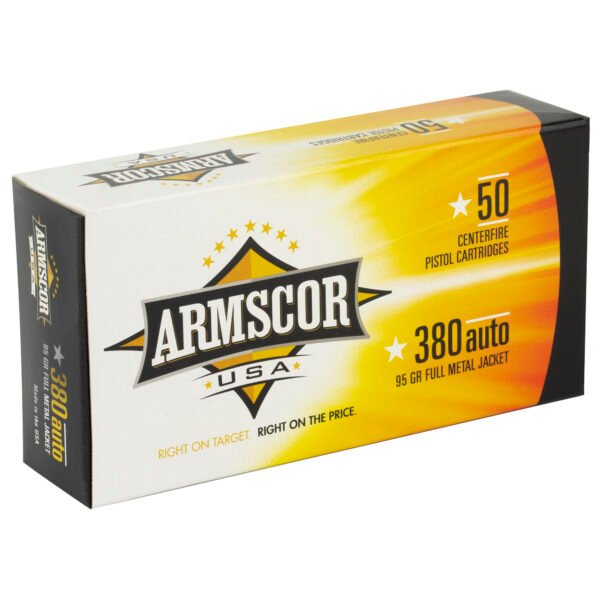Armscor, 380 ACP, 95 Grain, Full Metal Jacket, 50 Round Box