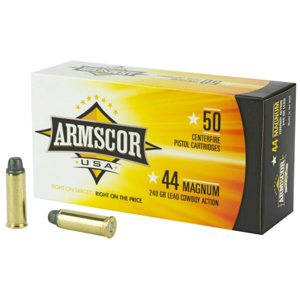 Armscor, 44MAG, 240 Grain, Semi Wadcutter, 50 Round Box
