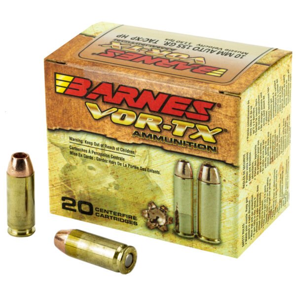 Barnes, VOR-TX, 10MM, 155 Grain, XPB, Jacketed Hollow Point, Lead Free, 20 Round Box