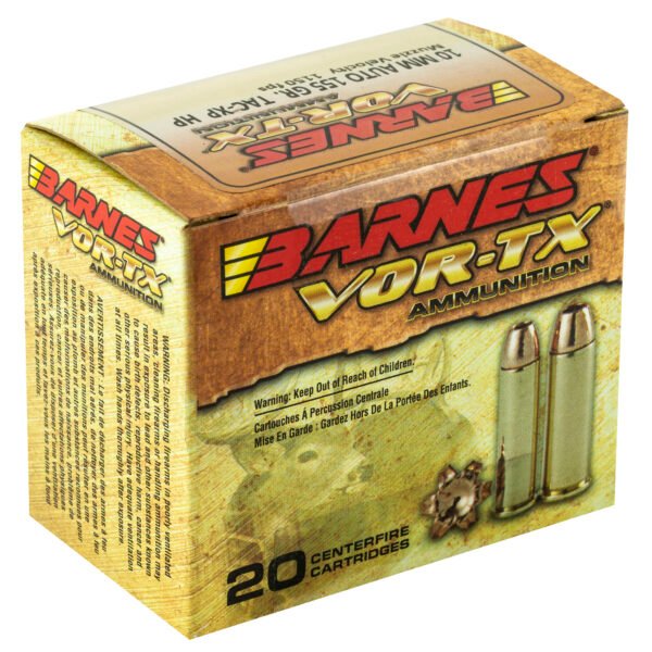 Barnes, VOR-TX, 10MM, 155 Grain, XPB, Jacketed Hollow Point, Lead Free, 20 Round Box