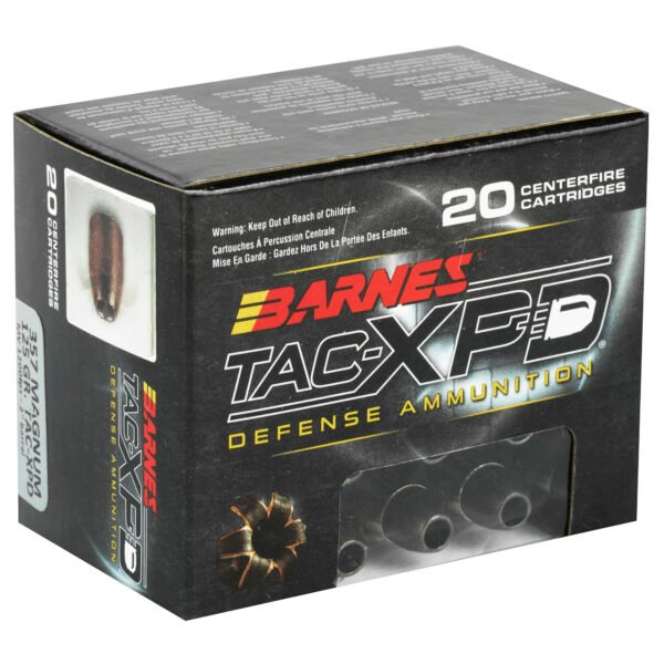 Barnes, TAC-XPD, 357 MAG, 125 Grain, TAC-XP, Hollow Point, Lead Free, 20 Round Box
