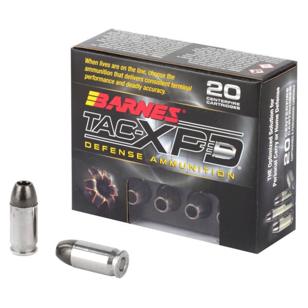 Barnes, TAC-XPD, 380ACP, 80 Grain, TAC-XP, Hollow Point, Lead Free, 20 Round Box