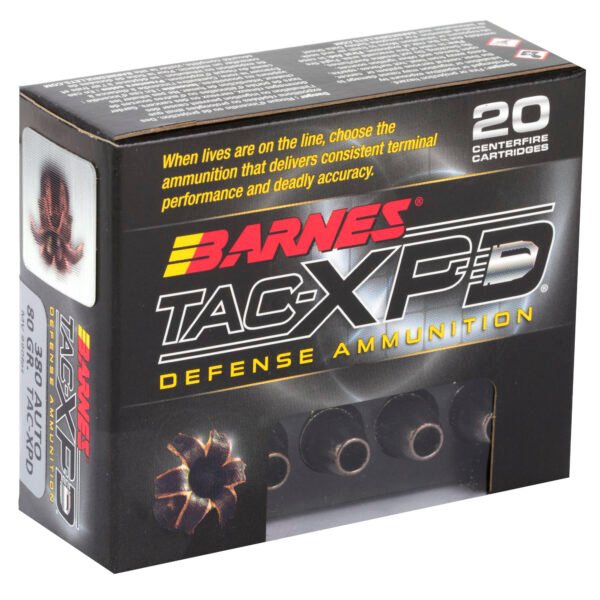 Barnes, TAC-XPD, 380ACP, 80 Grain, TAC-XP, Hollow Point, Lead Free, 20 Round Box
