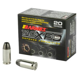 Barnes, TAC-XPD, 45ACP+P, 185 Grain, TAC-XP, Hollow Point, Lead Free, 20 Round Box