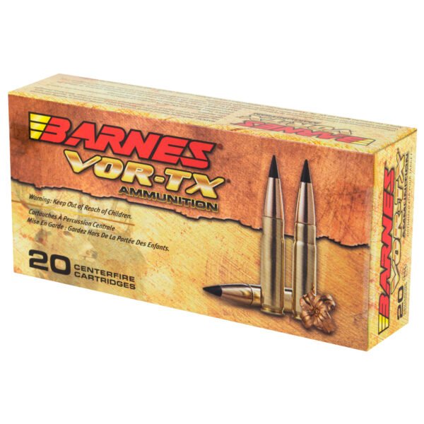 Barnes, VOR-TX, 300AAC Blackout, 110 Grain, Tipped Triple Shock X, Flat Base, Lead Free, 20 Round Box