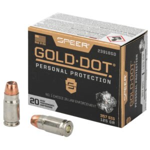 CCI23918GD_1_HR Speer Ammunition, Speer Gold Dot, 357 SIG, 125 Grain, Hollow Point