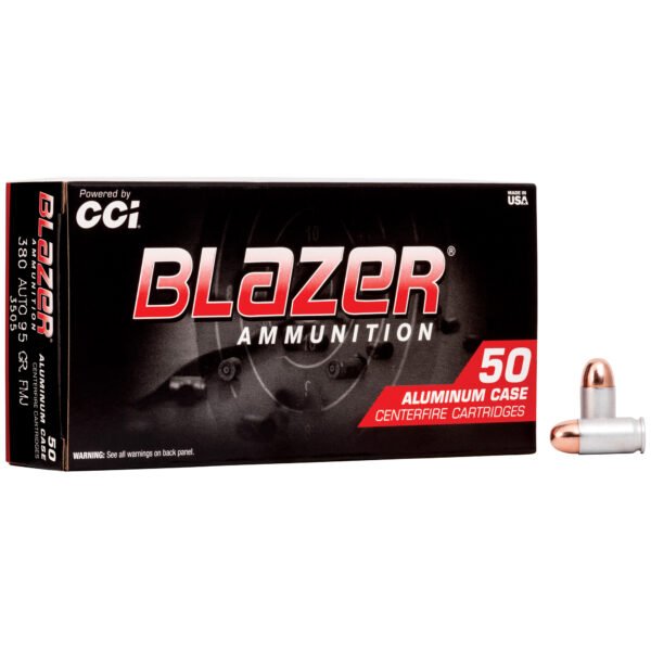 Blazer Ammunition, Blazer, 380ACP, 95 Grain, Full Metal Jacket