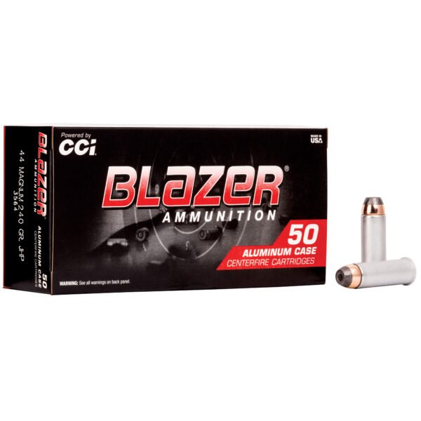 CCI3564_1_HR Blazer Ammunition, Blazer, 44MAG, 240 Grain, Jacketed Hollow Point