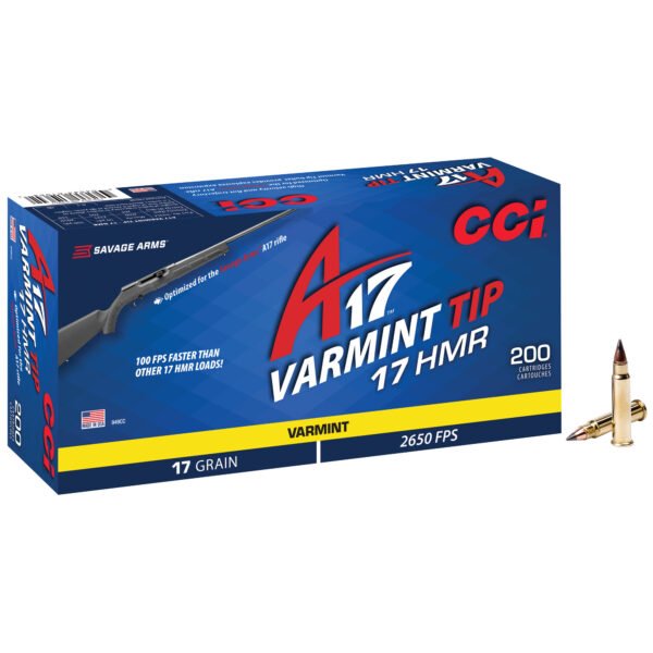 CCI949CC_1_HR CCI Ammunition, A17, 17HMR, 17 Grain, V-Max, 200 Round Box