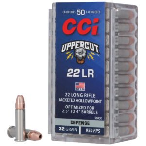 CCI960CC_1_HR CCI Ammunition, Uppercut, 22 Long Rifle, 32 Grain, Copper Plated Hollow Point