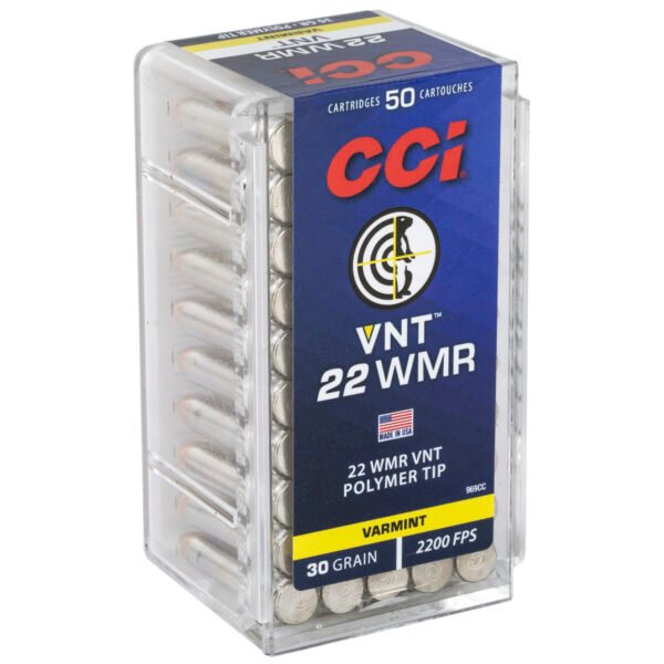 CCI Ammunition, CCI, 22 WMR, 30 Grain, Varmint Tip, 50 Round Box