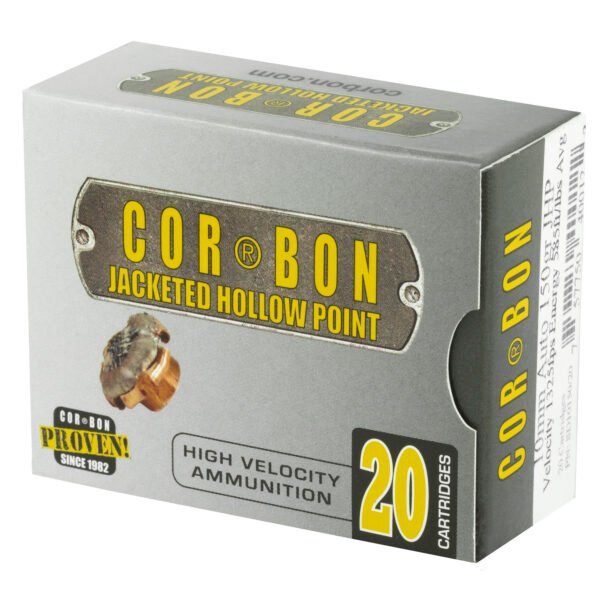 Corbon Ammo, Self Defense, 10MM, 150 Grain, Jacketed Hollow Point, 20 Round Box
