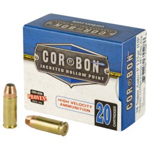 Corbon Ammo, Self Defense, 38 Super, 125 Grain, Jacketed Hollow Point, +P