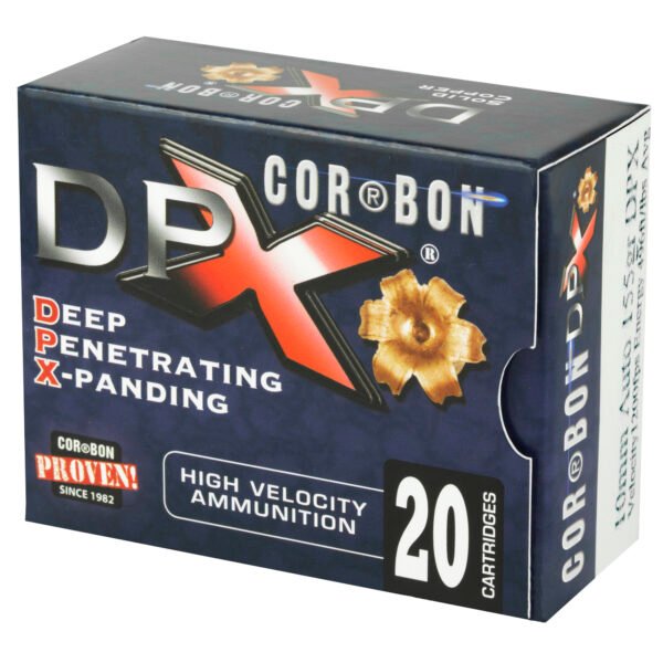 Corbon Ammo, Deep Penetrating X Bullet, 10MM, 155 Grain, Barnes X, 20 Round Box