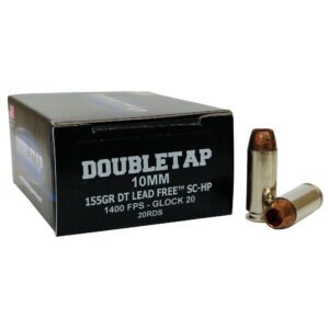 DoubleTap Ammunition, Lead Free, 10MM, 155 Grain, Copper, 20 Round Box