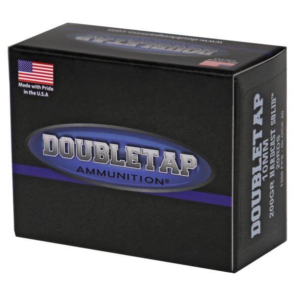 DoubleTap Ammunition, Hardcast Solid, 10MM, 200Gr, Hard Cast, 20 Round Box