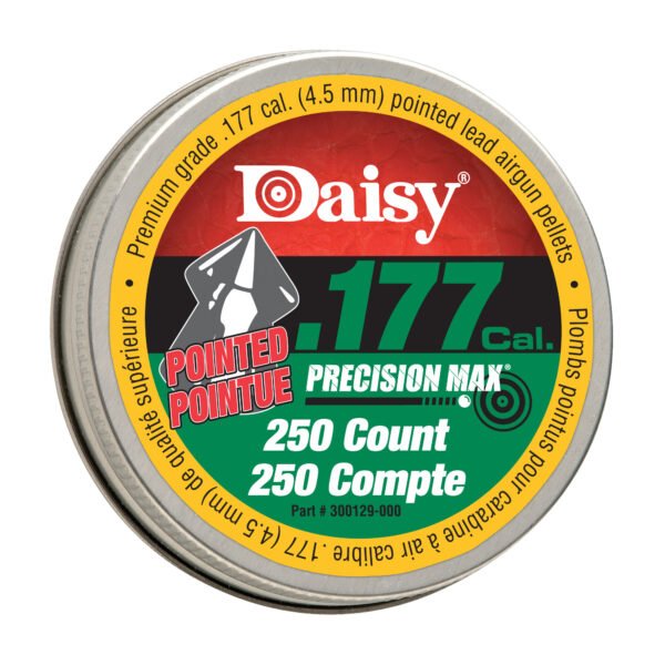 Daisy, Pointed Pellets, .177 cal, Tin, 250 Per Tin