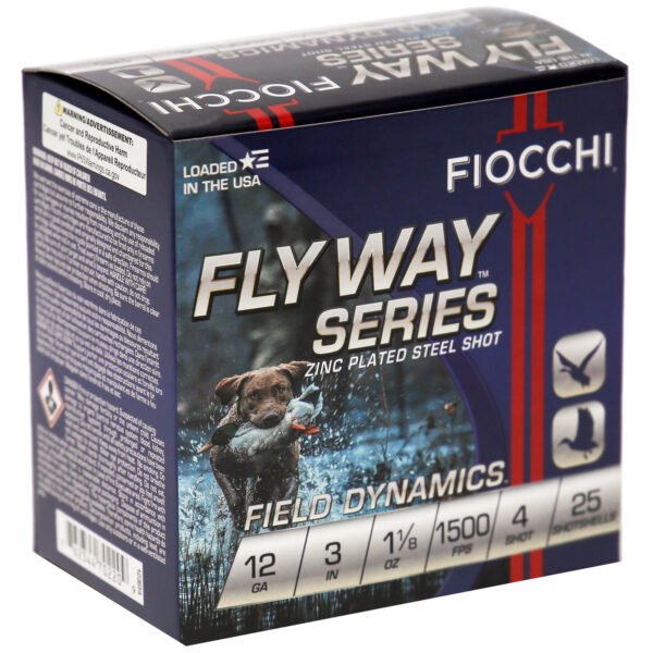 Fiocchi Ammunition, Flyway Steel, 12 Gauge, 3", #4, Steel Shot