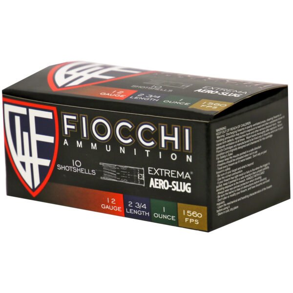F12SLUG_3_HR Fiocchi Ammunition, Aero Slug, 12 Gauge, 2.75", Slug, Hi-Velocity
