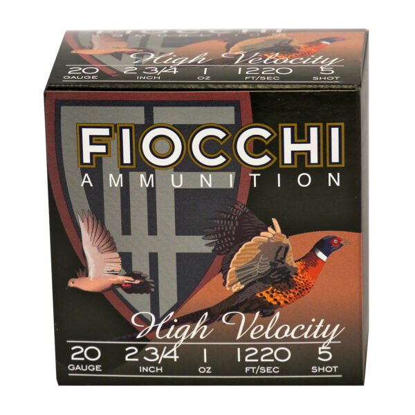 Fiocchi Ammunition, Lead Hunting, 20 Gauge, 2.75", #5, Lead, Hi-Velocity