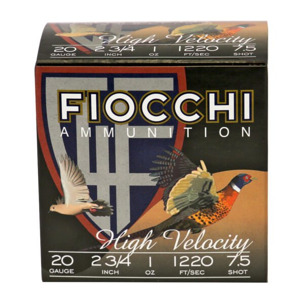 Fiocchi Ammunition, Lead Hunting, 20 Gauge, 2.75", #7.5, Lead, Hi-Velocity