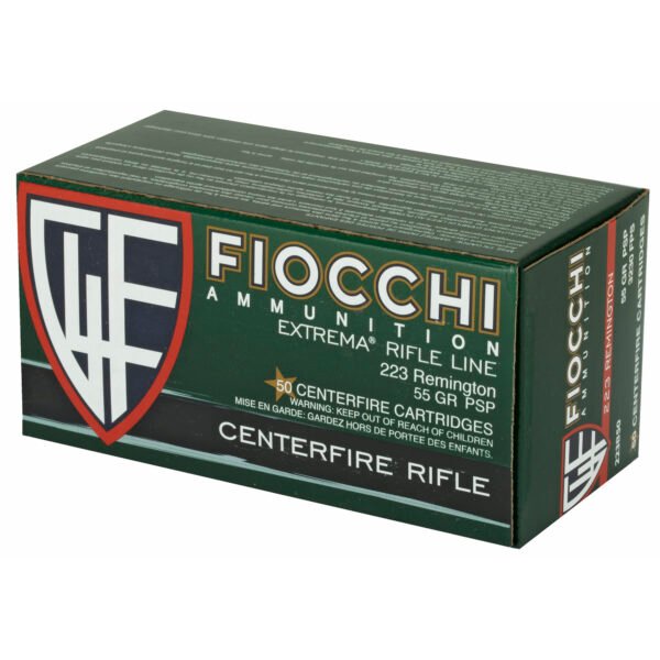 Fiocchi Ammunition, Rifle, 223 Remington, 55 Grain, Pointed Soft Point