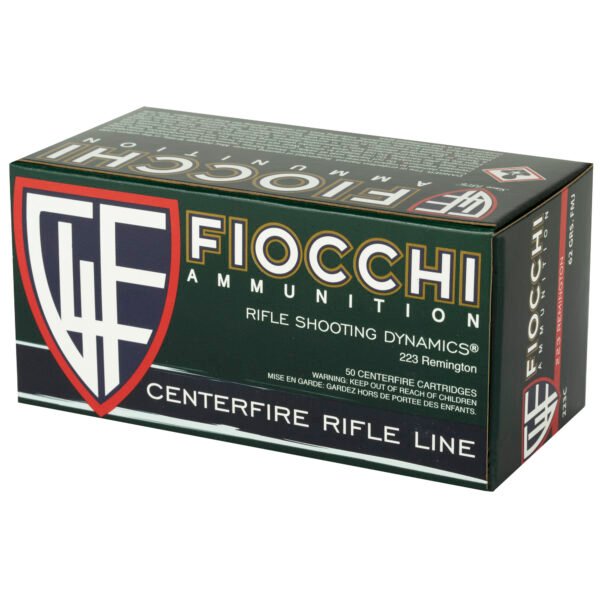 Fiocchi Ammunition, Rifle, 223 Remington, 62 Grain, Full Metal Jacket Boat Tail