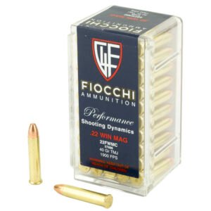 Fiocchi Ammunition, Rimfire, 22WMR, 40 Grain, Full Metal Jacket