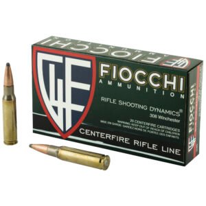 F308D_1_HR Fiocchi Ammunition, Rifle, 308 Winchester, 165 Grain, InterLock Boat Tail Soft Point