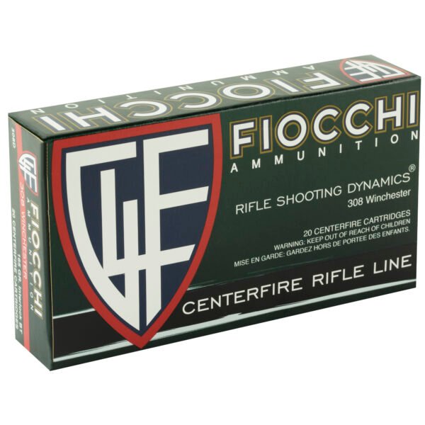 Fiocchi Ammunition, Rifle, 308 Winchester, 165 Grain, InterLock Boat Tail Soft Point