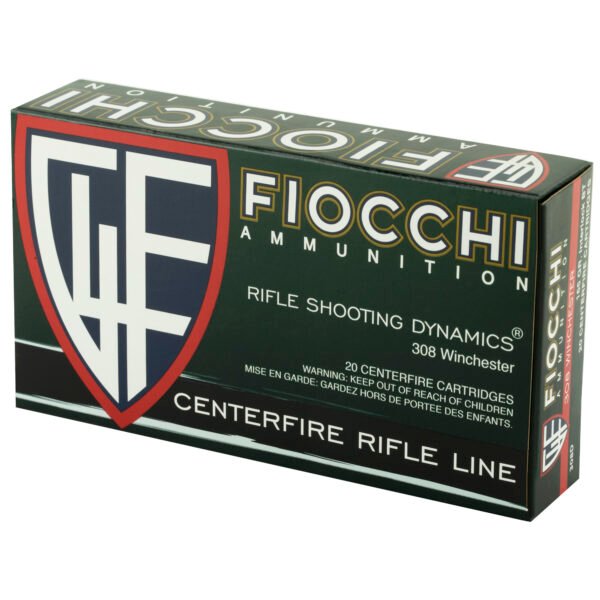 Fiocchi Ammunition, Rifle, 308 Winchester, 165 Grain, InterLock Boat Tail Soft Point