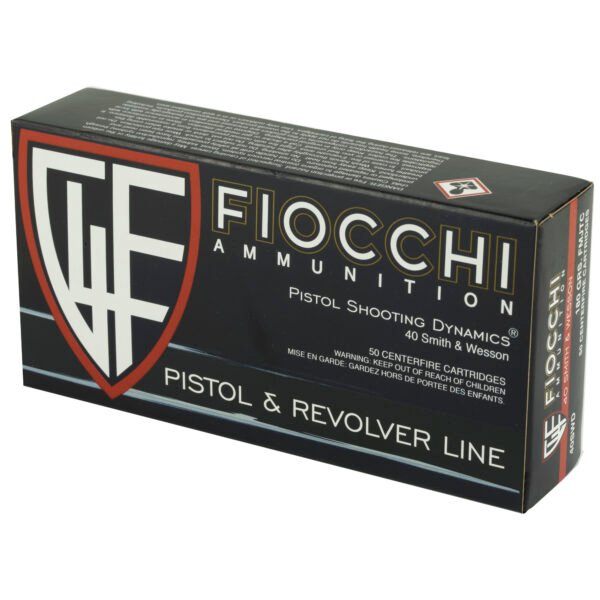 Fiocchi Ammunition, Centerfire Pistol, 40S&W, 180 Grain, Full Metal Jacket
