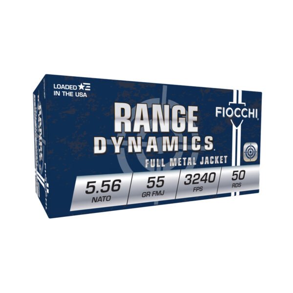 Fiocchi Ammunition, Rifle, 5.56 NATO, 55 Grain, Full Metal Jacket Boat Tail
