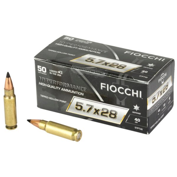 F57PT40_1_HR Fiocchi Ammunition, Hyperformance, 5.7X28MM, 40Gr, Tipped Hollow Point