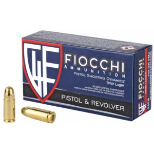 F9APB_1_HR Fiocchi Ammunition, Centerfire Pistol, 9MM, 124 Grain, Full Metal Jacket