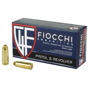 Fiocchi Ammunition, Centerfire Pistol, 9MM, 115 Grain, Full Metal Jacket