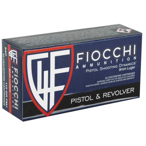 Fiocchi Ammunition, Centerfire Pistol, 9MM, 115 Grain, Full Metal Jacket