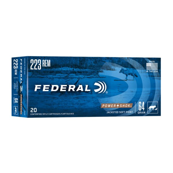 FE223L_1_HR Federal, PowerShok, 223 Remington, 64 Grain, Soft Point