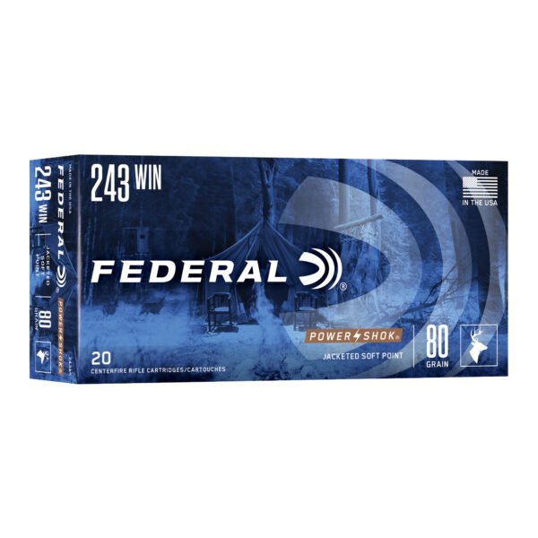 Federal, PowerShok, 243WIN, 80 Grain, Sierra
