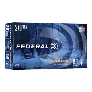 Federal, PowerShok, 270WIN, 150 Grain, Jacketed Soft Point, Round Nose