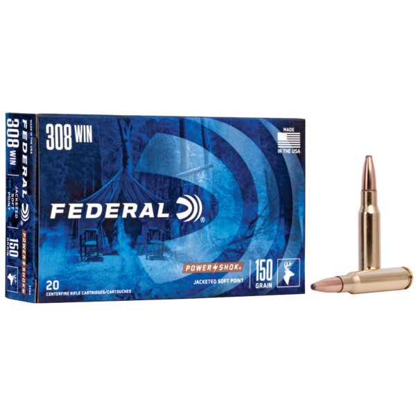 Federal, PowerShok, 308 Winchester, 150 Grain, Soft Point