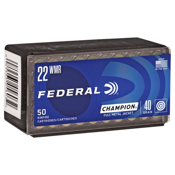 Federal, Champion, 22WMR, 40 Grain, Full Metal Jacket, 50 Round Box