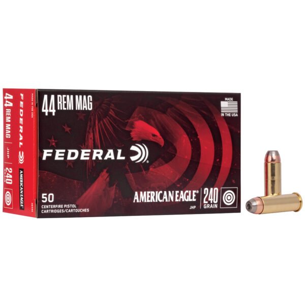 FEAE44ABX_1_HR Federal, American Eagle, 44MAG, 240 Grain, Jacketed Hollow Point