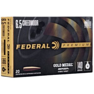 FEGM65CRDBH2_1_HR Federal, Gold Medal, 6.5 Creedmoor, 140 Grain, Berger Hybrid Target