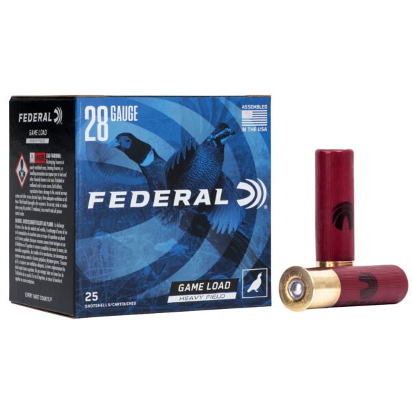 Federal, Game Load, Heavy Field, 28 Gauge 2.75", #6, 1 oz, Lead, 25 Round Box