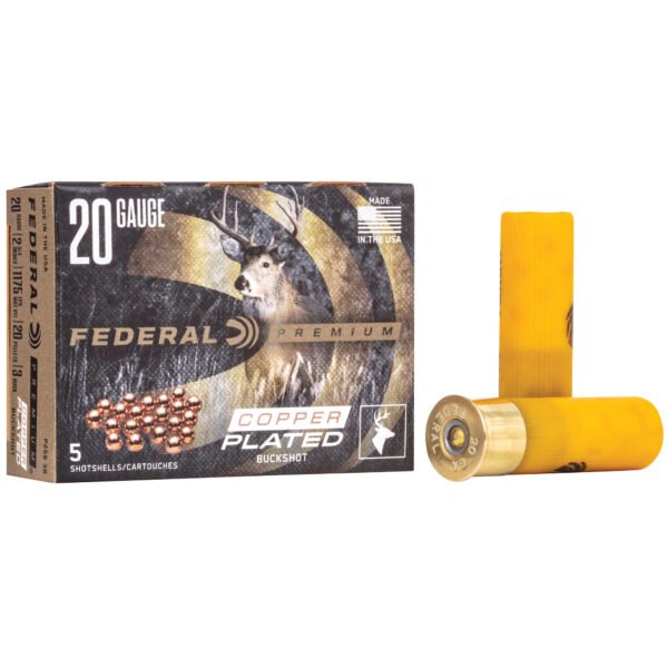 Federal, Premium, Vital Shok, 20 Gauge 2.75", 3 Buck, 1 1/8 oz, Buckshot, 20 Pellets