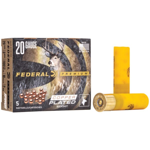 FEP2582B_1_HR Federal, Premium, Vital Shok, 20 Gauge 3", 2 Buck, 1 1/4 oz, Buckshot, 18 Pellets