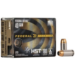 Federal, Premium HST, Personal Defense, 40S&W, 180 Grain, Jacketed Hollow Point