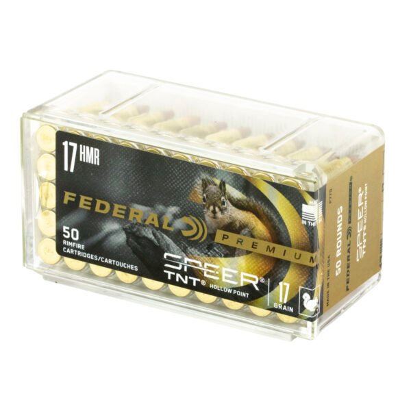FEP770_3_HR Federal, Premium, 17 HMR, 17 Grain, TNT, 50 Round Box