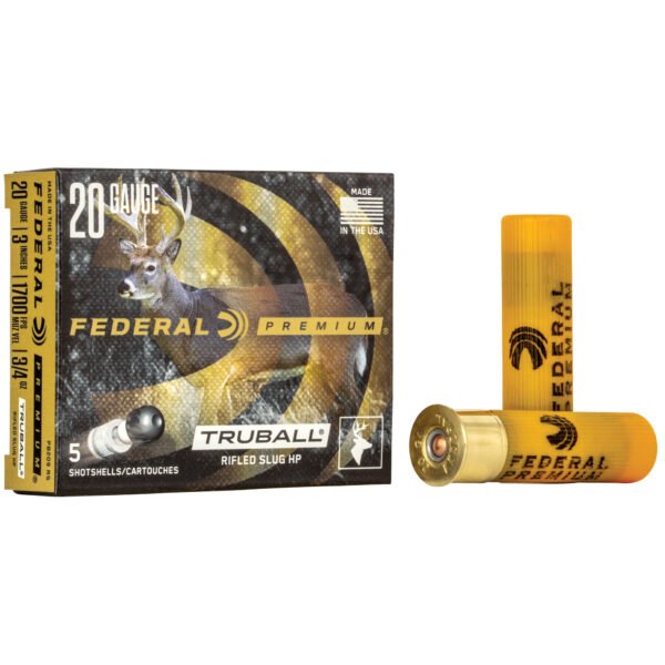 Federal, Premium, Vital Shok, 20 Gauge 3", TruBall Slug, Hollow Point